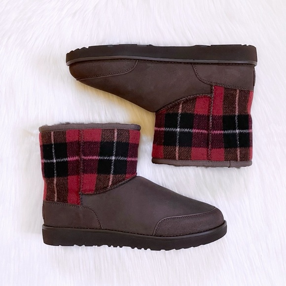 UGG Men’s Classic Mini Phillip Lim Flannel Check Boots - Picture 3 of 10